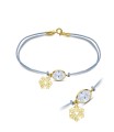 Crystal with Rope Silver Bracelet BRS-1017